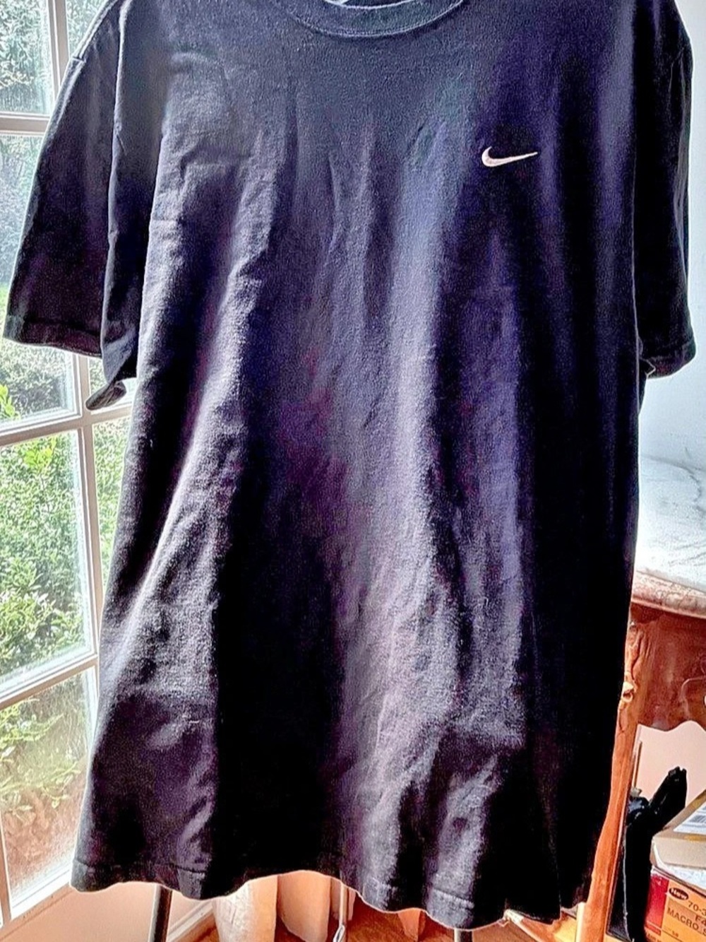 Nike Standard Fit Embroidered Swoosh T-Shirt Black 2XL